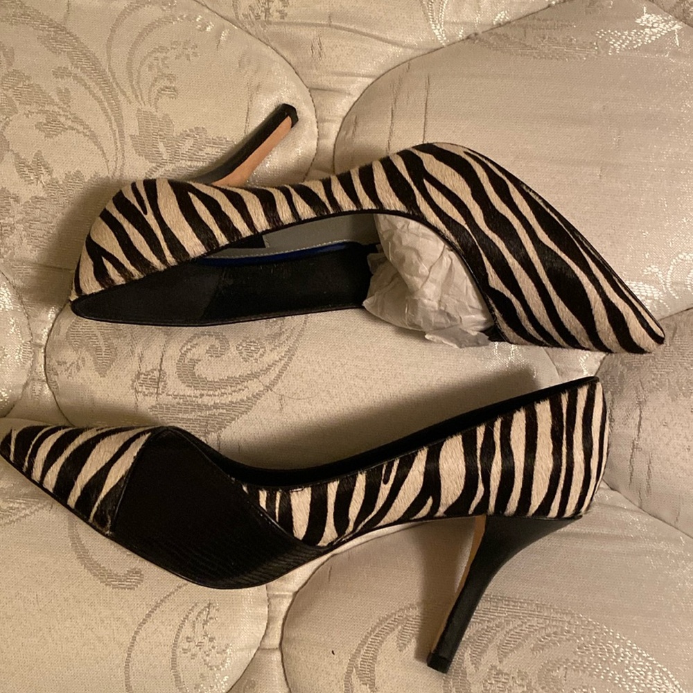 White House Black Market Zebra Monarch Heels - Size 9.5